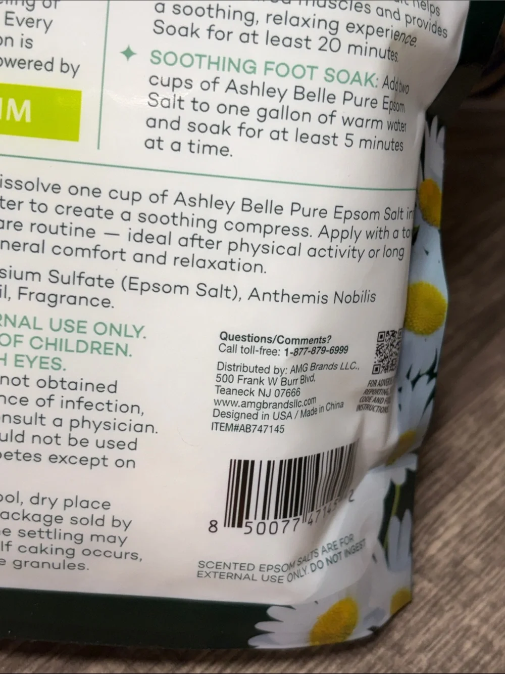 🌻5 for $30🌻 AshleyBelle Chamomile Pure Epsom Salt Soaking Solution
